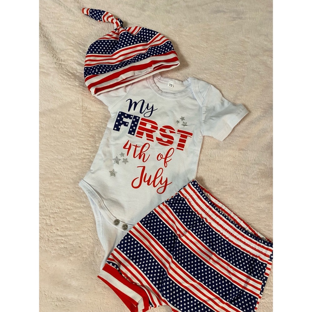 3PC First Fourth Of July Outfit